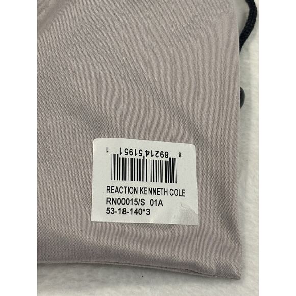 Kenneth Cole Reaction Black Cat Eye Sunglasses with Pouch RN00015S 53-18-140 NWT - Picture 8 of 8